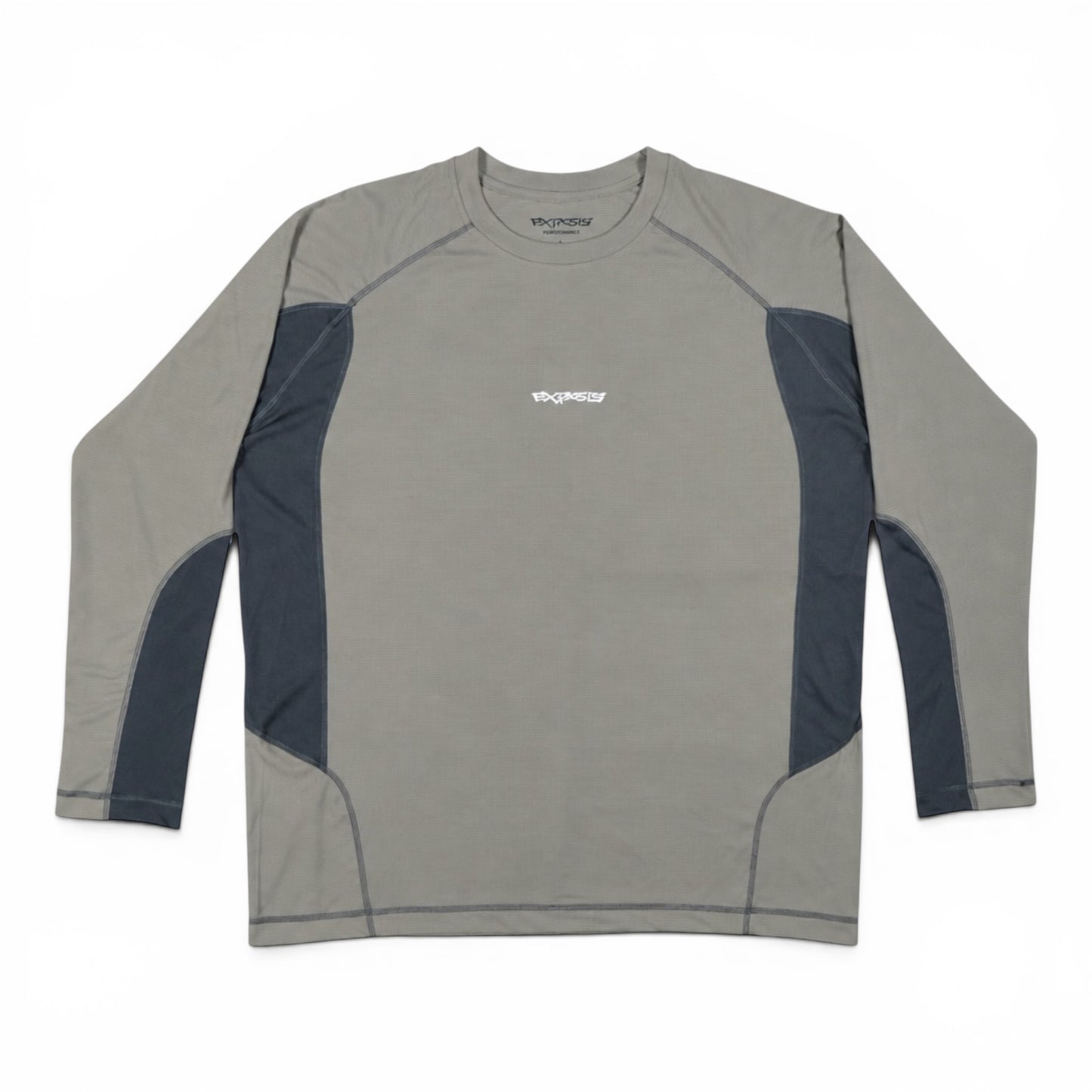 04. Tech Long Sleeves Shirt - Dark sand / Graphite