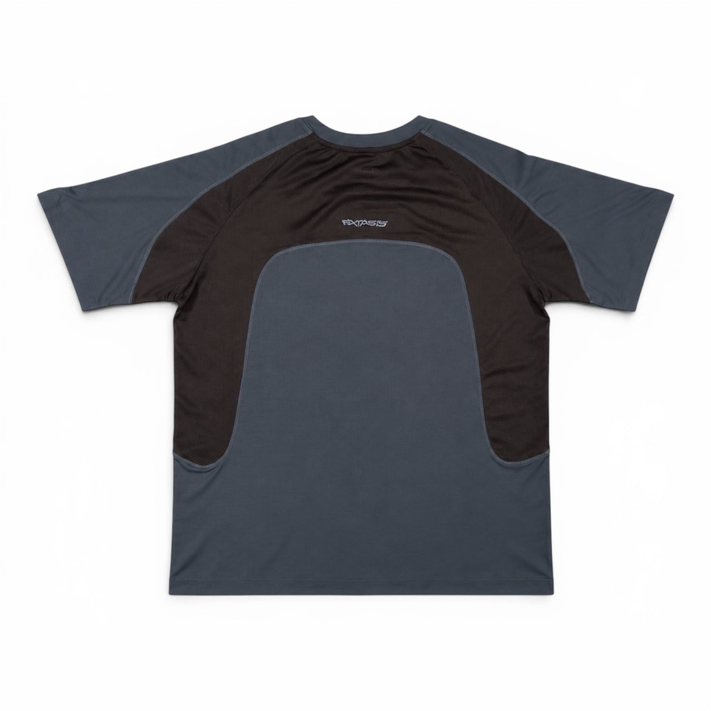 03. Panelled Tech Shirt - Graphite / Brown