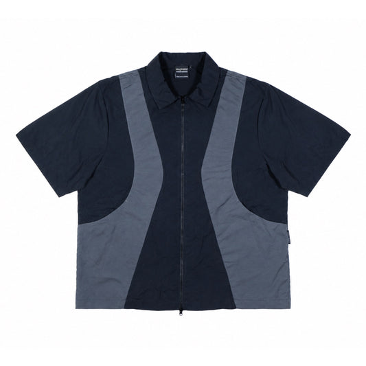 05. Zip up bowler shirt - black/gray